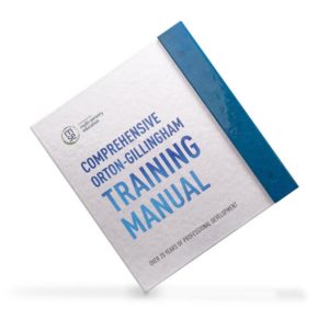 Grey turned edge training manual with blue side and blue lettering across the front.