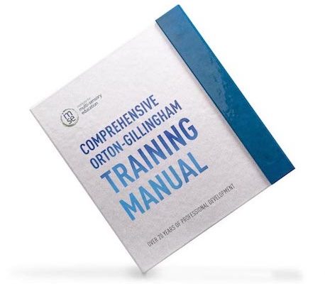 Grey turned edge training manual with blue side and blue lettering across the front.