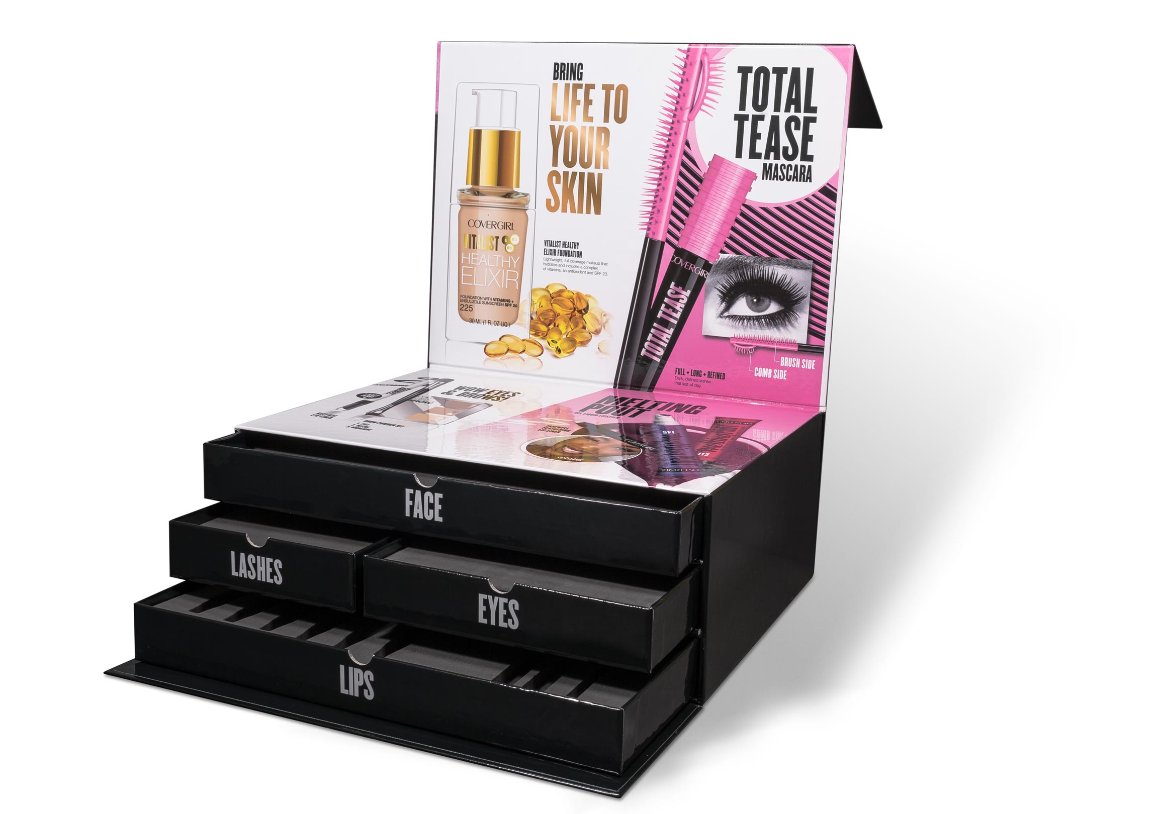 press kit or product sample kit for covergirl cosmetics