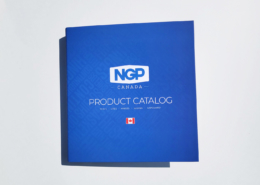 custom printed binders with metal rings for NGP product catalog