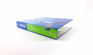 custom printed ring binder example for business