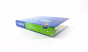 custom printed ring binder example for business