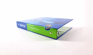 custom printed ring binder example for business