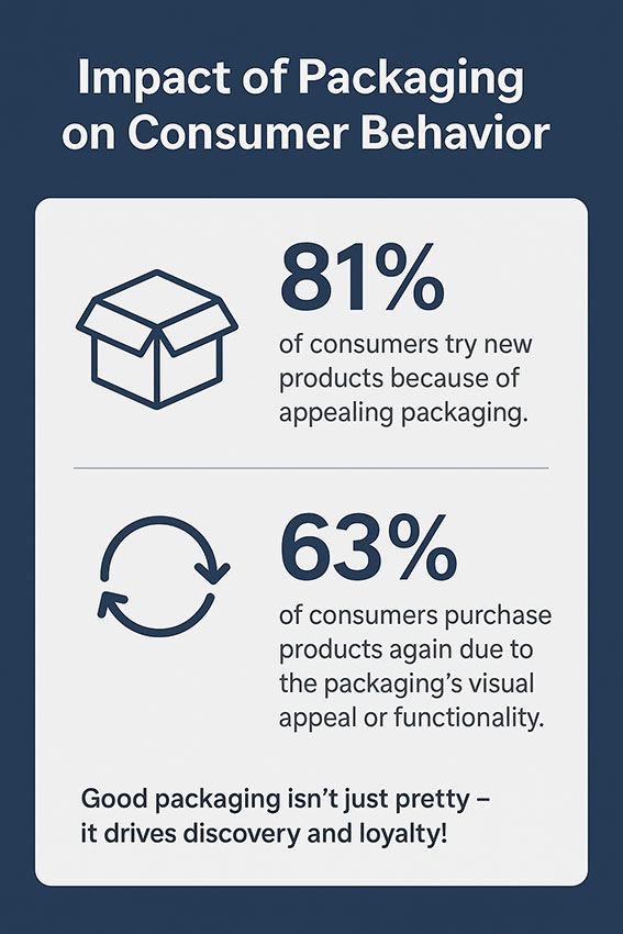 litpac infographic for consumer behavior based on branded packaging